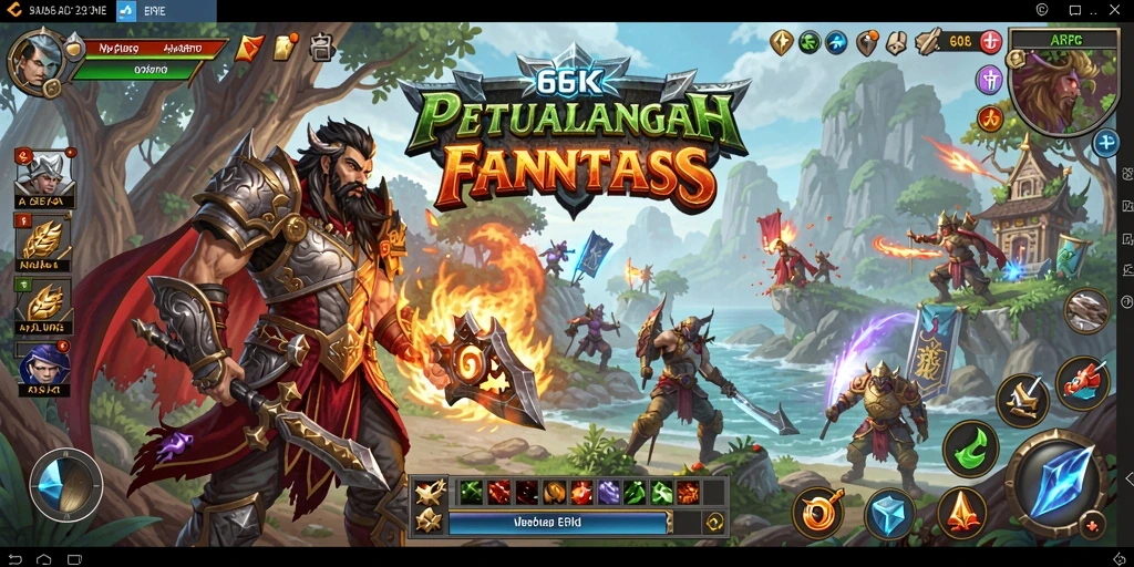 Tangkapan layar menunjukkan pertarungan seru dalam game ARPG.