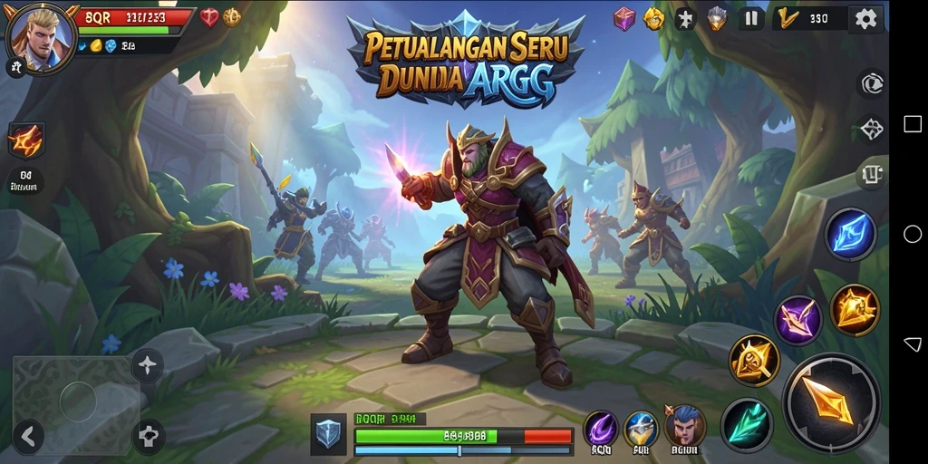 Tampilan gameplay <strong>8QR</strong> yang menampilkan pertempuran seru dan strategi.