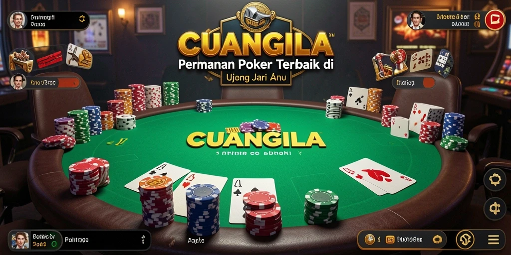 Screenshot CUANGILA menunjukkan gameplay poker yang seru dan interaktif.