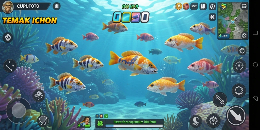 Tampilan gameplay seru saat menembak ikan di CUPUTOTO.