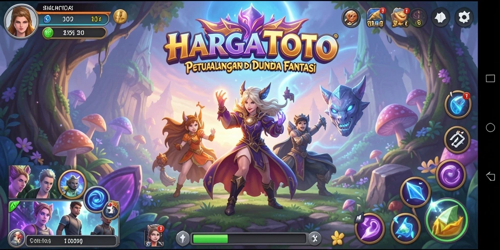Tangkapan layar HARGATOTO menunjukkan aksi menegangkan di dunia petualangan fantastis.