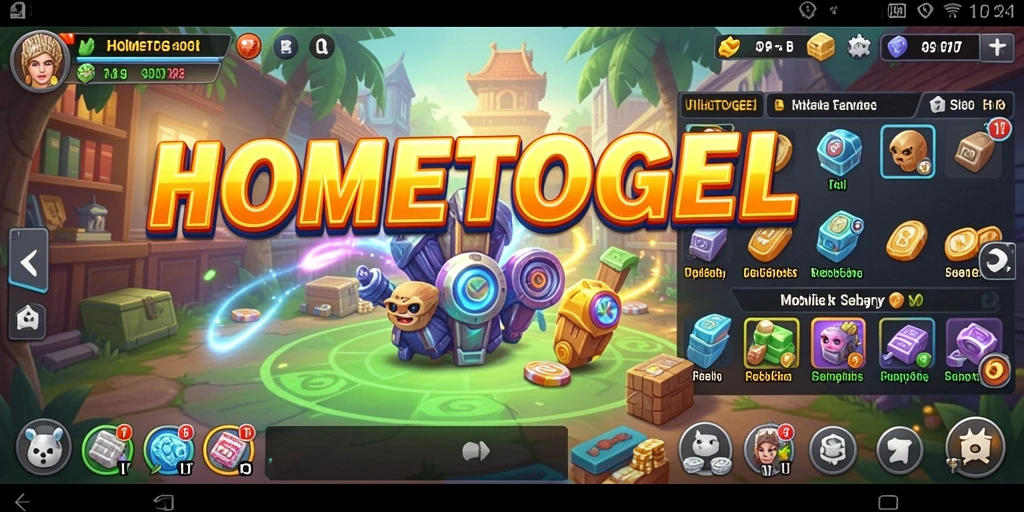 Tampilan antarmuka HOMETOGEL yang sederhana dan intuitif.