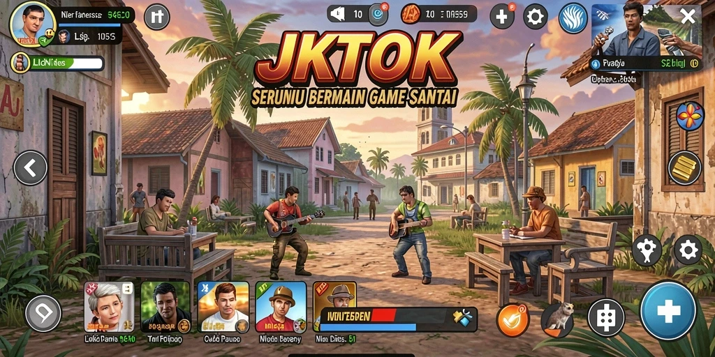 Tangkapan layar gameplay JKTOK yang penuh warna dan menarik.