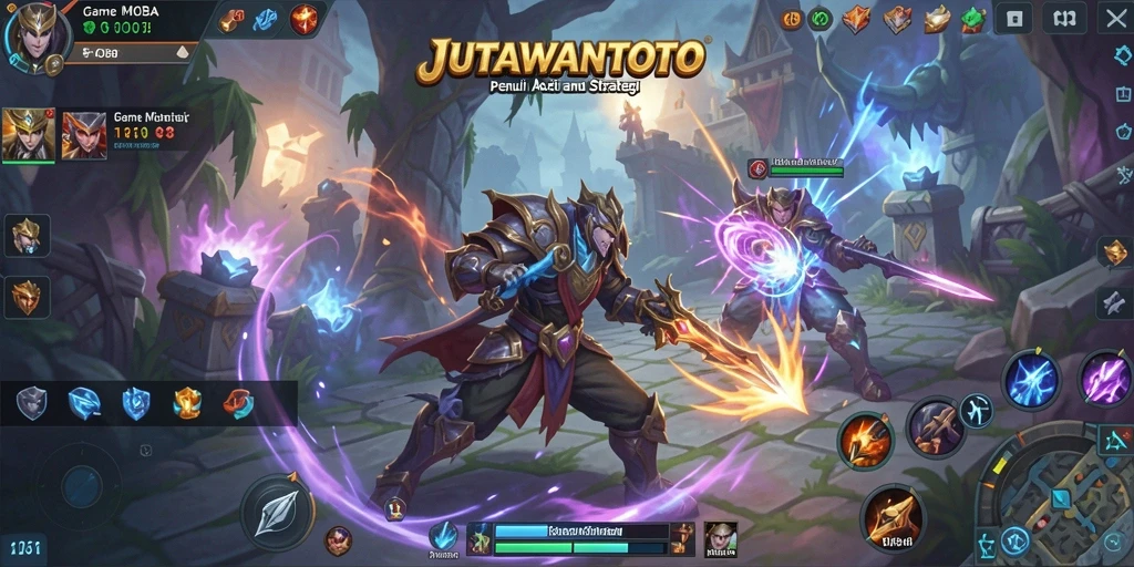 Screenshot JUTAWANTOTO menampilkan aksi seru dalam gameplay MOBA.