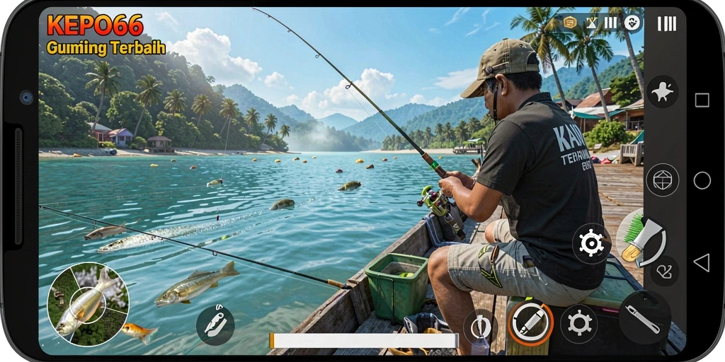 Tampilan menarik dari gameplay KEPO66 yang penuh aksi memancing.