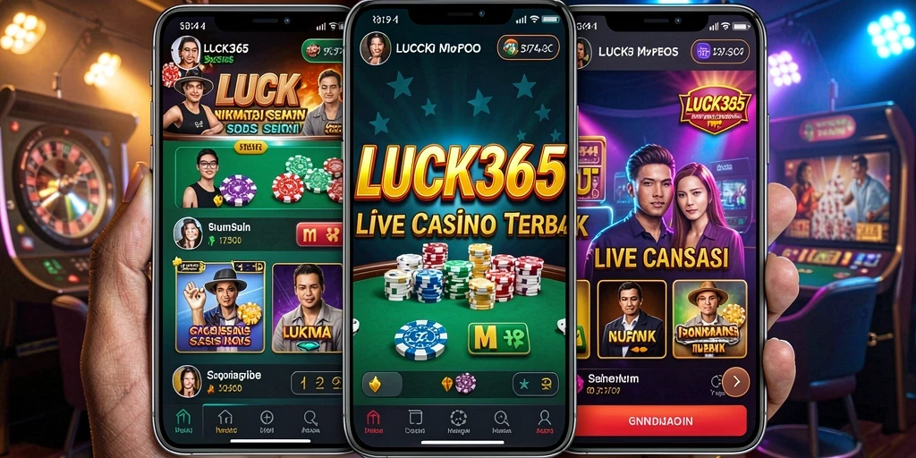 Tampilan gameplay Live Casino yang mendebarkan di LUCK365.