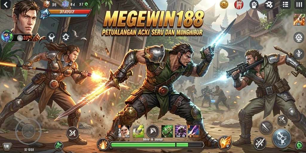 Tampilan gameplay seru di MEGEWIN188 dengan aksi yang mendebarkan.