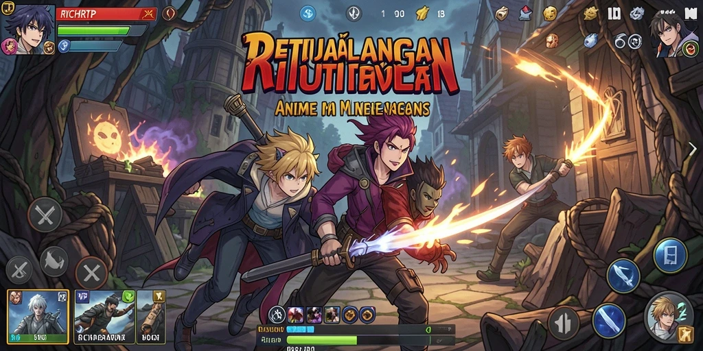 Screenshot gameplay menunjukkan pertarungan epik dalam RICHRTP.
