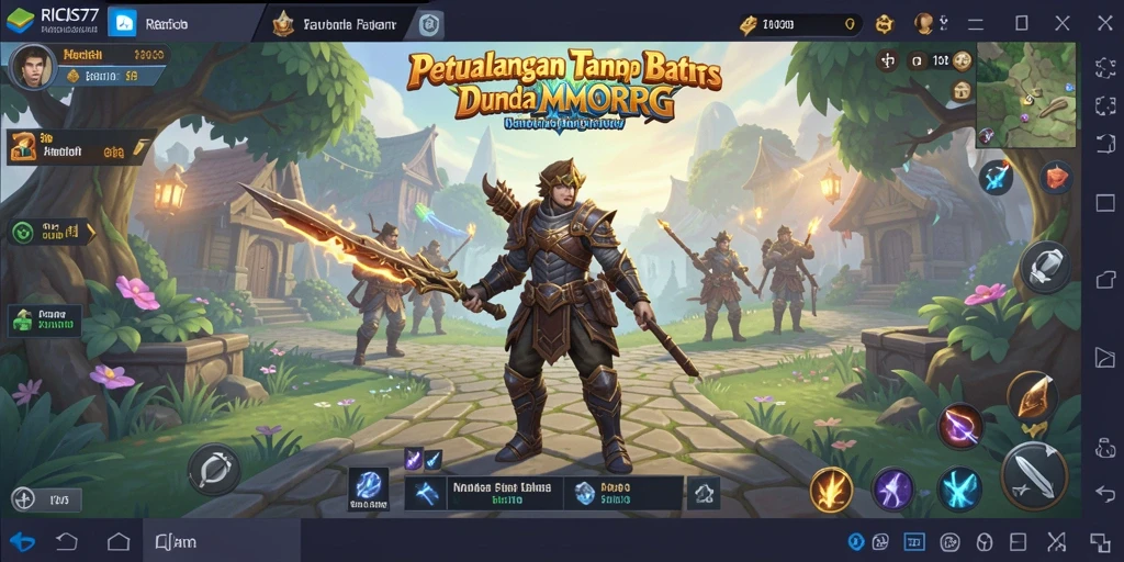 Tangkapan layar gameplay RICIS77 yang menampilkan aksi seru MMORPG.