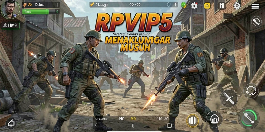 Screenshot gameplay RPVIP5 yang menampilkan pertempuran strategis yang mendebarkan.