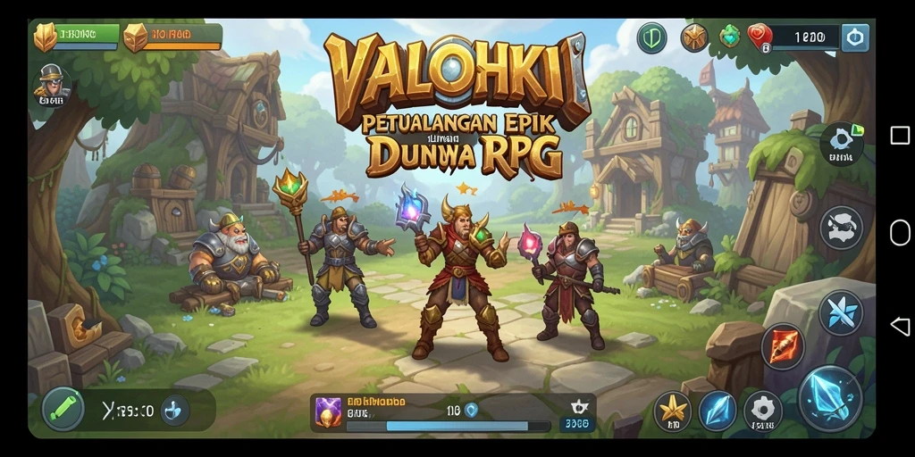 Tangkapan layar gameplay VALOHOKI yang menunjukkan aksi penuh warna dan karakter dinamis.
