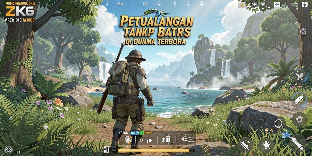 Gameplay ZK6 dengan eksplorasi dunia terbuka yang luas.